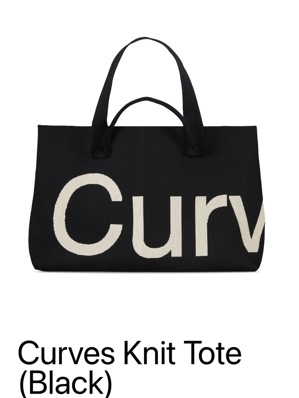 Curves Knit Tote - Black